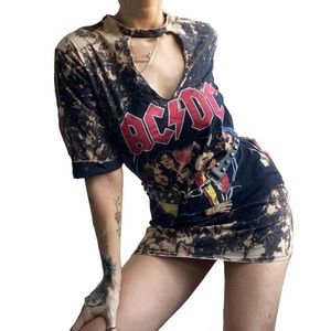 AC/DC bleached t-shirt dress!!!